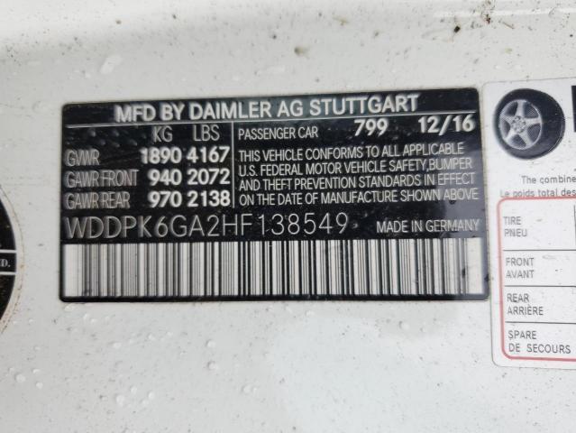 2017 MERCEDES-BENZ SLC 43 AMG - WDDPK6GA2HF138549