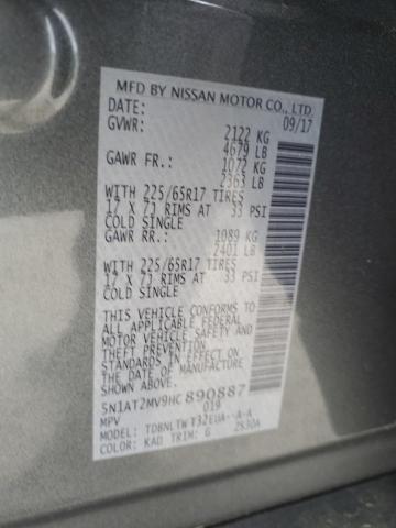 2017 NISSAN ROGUE SV - 5N1AT2MV9HC890887