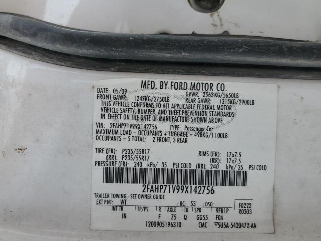 2009 Ford Crown Victoria Police Interceptor VIN: 2FAHP71V99X142756 Lot: 57054954