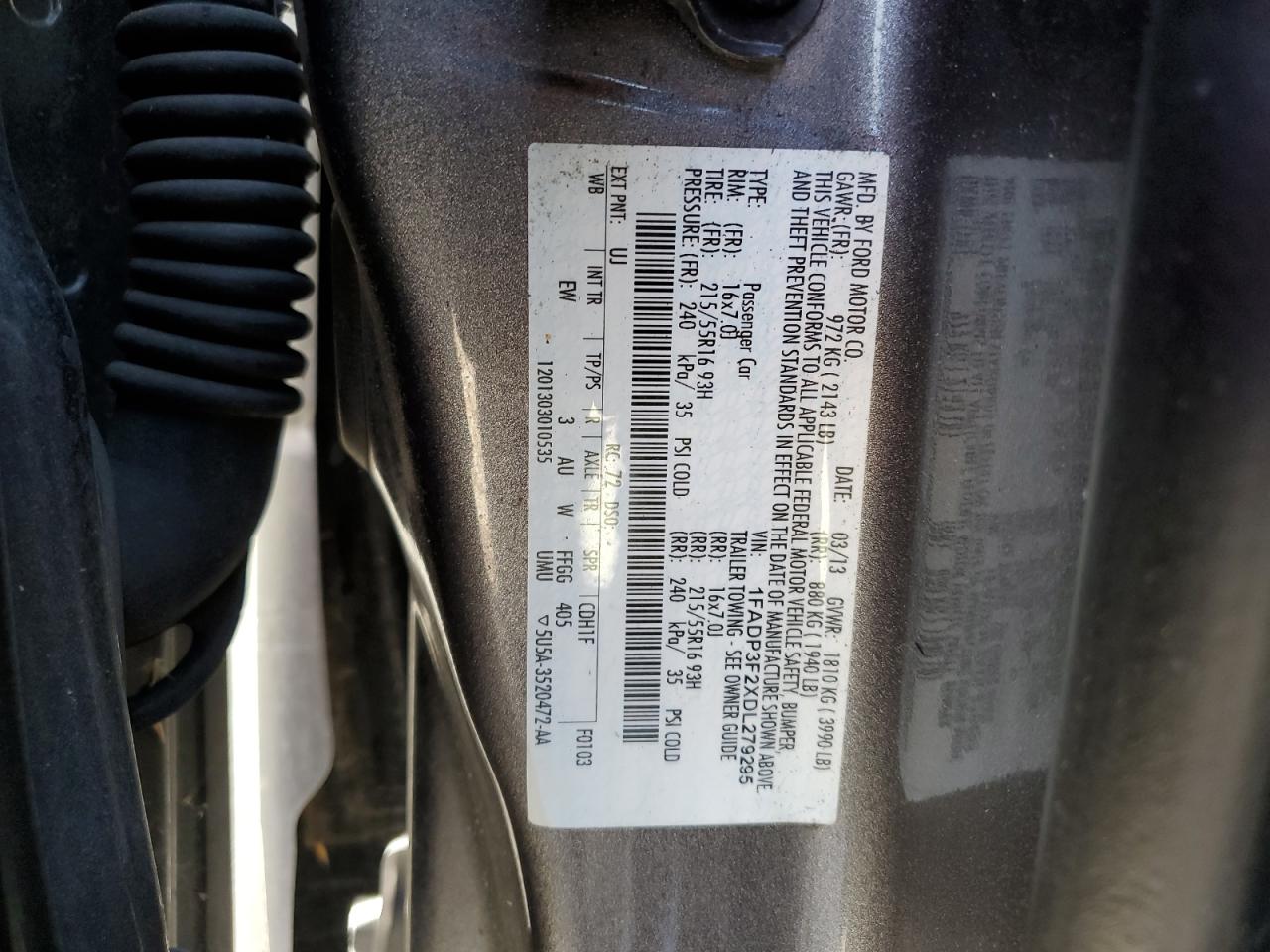 1FADP3F2XDL279295 2013 Ford Focus Se