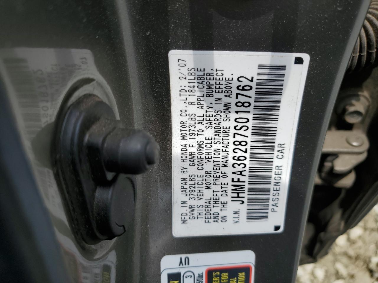 JHMFA36287S018762 2007 Honda Civic Hybrid