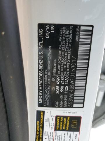 2016 Mercedes-Benz C 300 VIN: 55SWF4JB9GU153017 Lot: 53898634