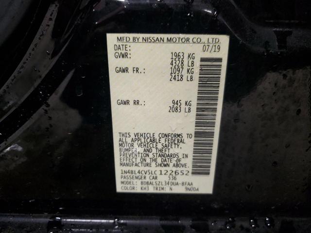 2020 Nissan Altima Sr VIN: 1N4BL4CV5LC122652 Lot: 54918884