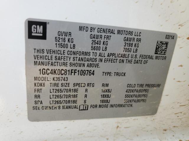 2015 CHEVROLET 3500 HD - 1GC4K0C81FF109764