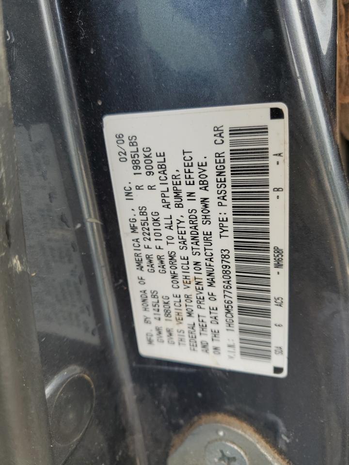 1HGCM56776A089783 2006 Honda Accord Ex