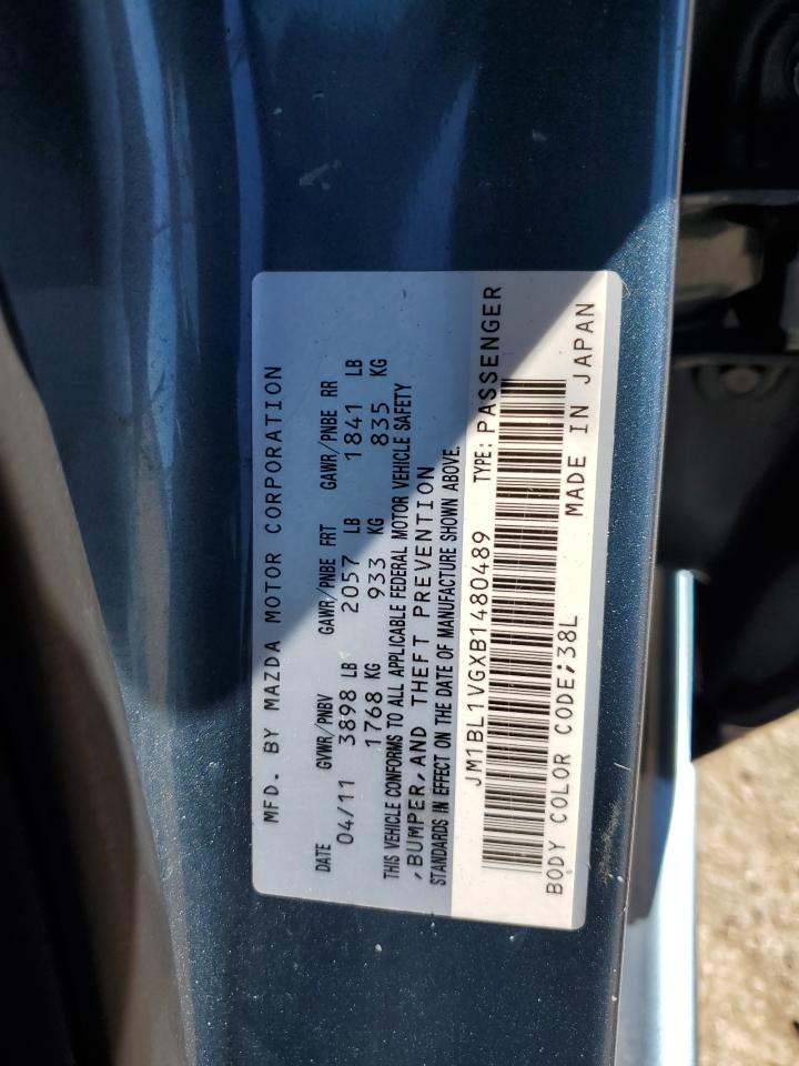 JM1BL1VGXB1480489 2011 Mazda 3 I