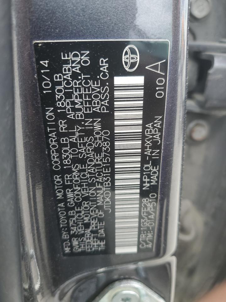 JTDKDTB31E1573870 2014 Toyota Prius C