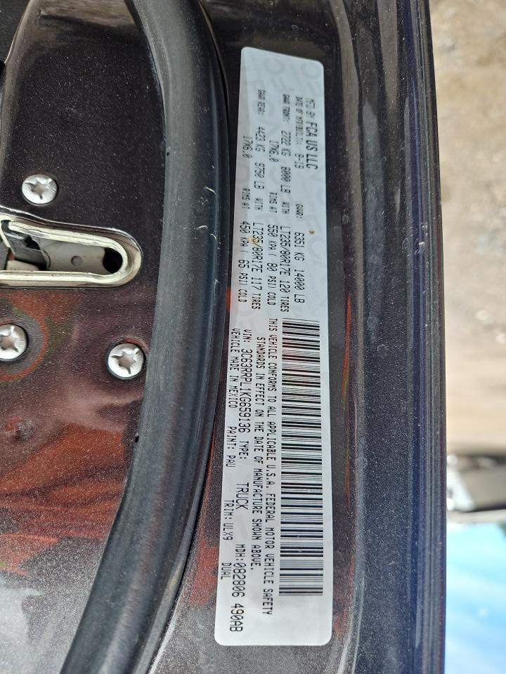 3C63RRPL1KG659136 2019 Ram 3500 Limited