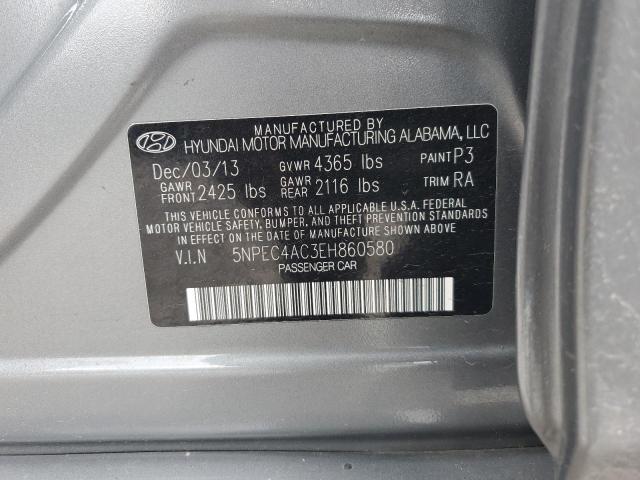 2014 Hyundai Sonata Se VIN: 5NPEC4AC3EH860580 Lot: 55142934