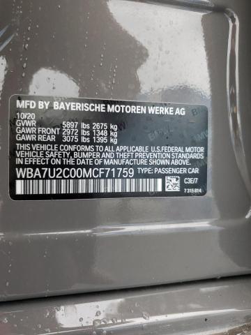 VIN WBA7U2C00MCF71759 2021 BMW 7 Series, 750 XI no.12