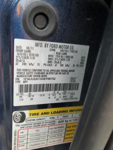 2016 Ford Expedition Limited VIN: 1FMJU2AT3GEF06752 Lot: 55360144