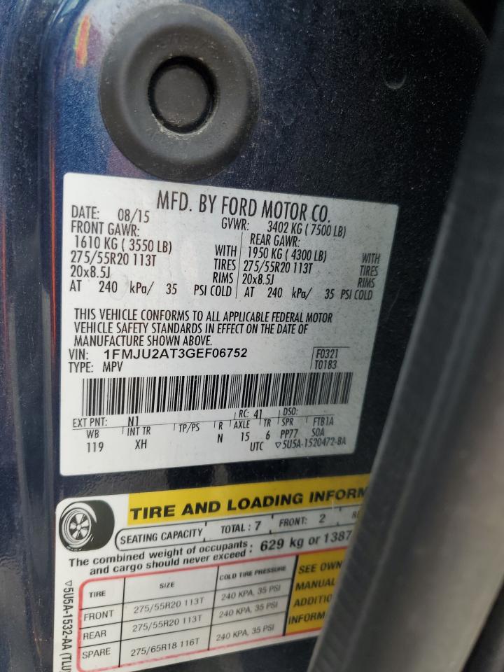 1FMJU2AT3GEF06752 2016 Ford Expedition Limited