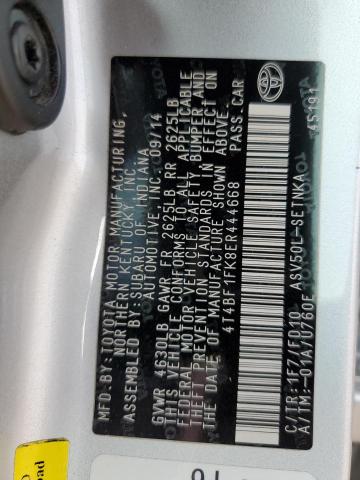 2014 Toyota Camry L VIN: 4T4BF1FK8ER444668 Lot: 54269374