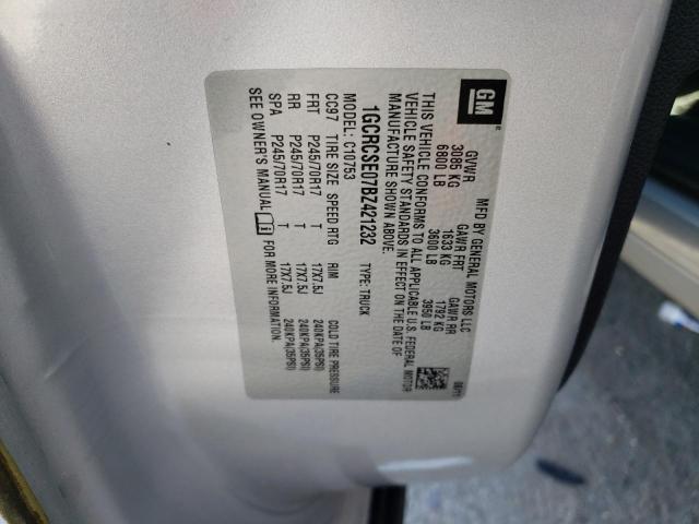 2011 Chevrolet Silverado C1500 Lt VIN: 1GCRCSE07BZ421232 Lot: 56135164