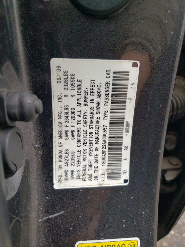 19UUA9F22AA000557 2010 Acura Tl