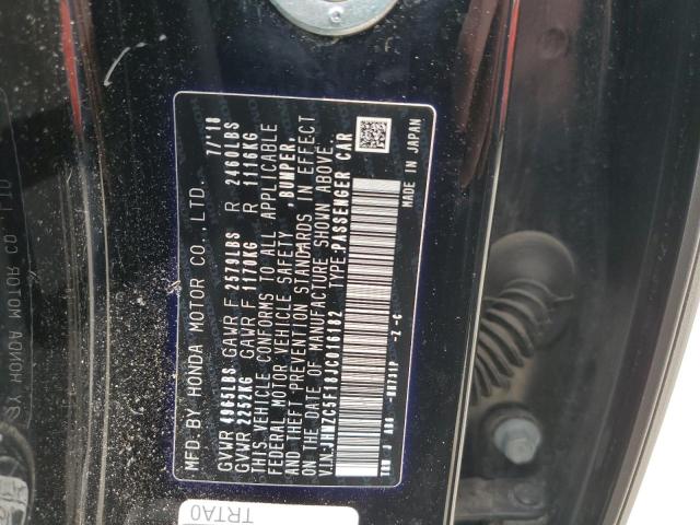 2018 HONDA CLARITY - JHMZC5F18JC016182