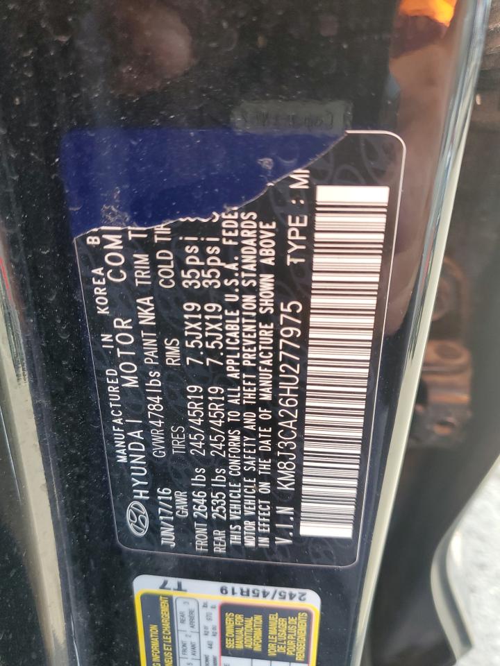 KM8J3CA26HU277975 2017 Hyundai Tucson Limited