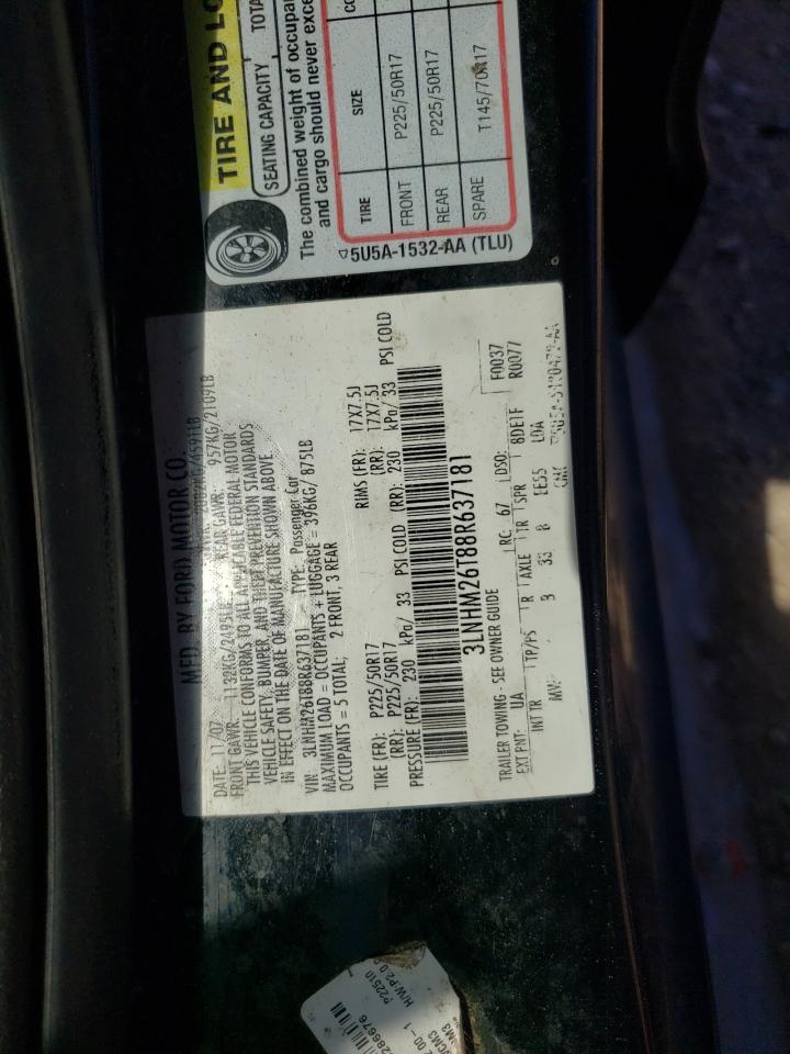 3LNHM26T88R637181 2008 Lincoln Mkz