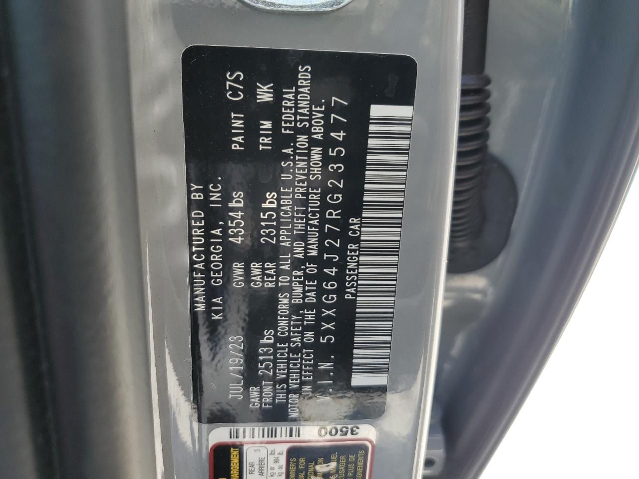 5XXG64J27RG235477 2024 Kia K5 Gt Line