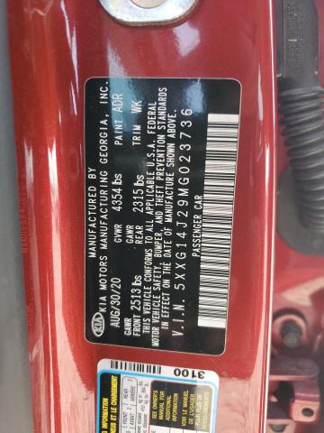 2021 Kia K5 Lxs VIN: 5XXG14J29MG023736 Lot: 55942334