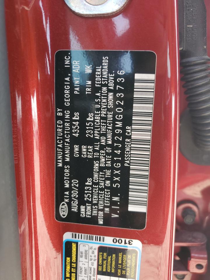 5XXG14J29MG023736 2021 Kia K5 Lxs