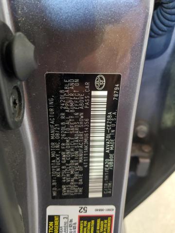 VIN 4T1T11AK3MU614356 2021 Toyota Camry, SE no.13