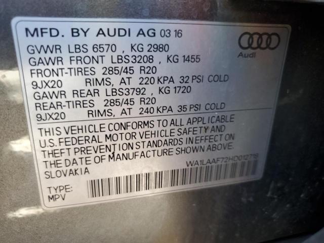 VIN WA1LAAF72HD012718 2017 Audi Q7, Premium Plus no.13