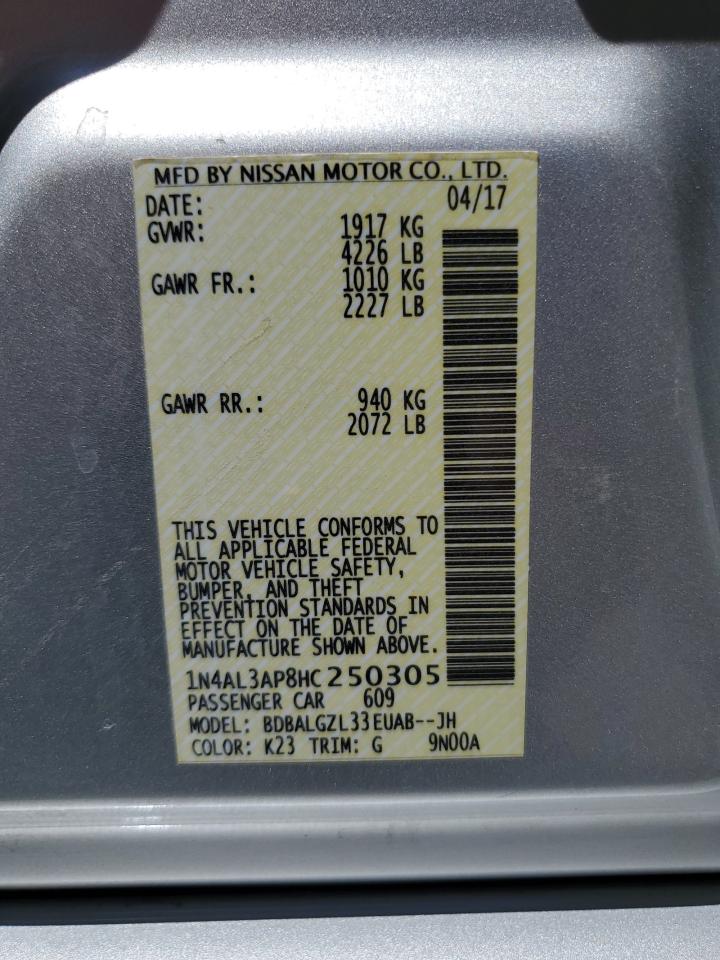 1N4AL3AP8HC250305 NISSAN ALTIMA 2017