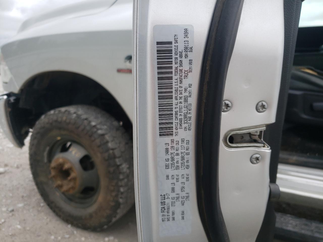 3C63RRGL1JG118893 2018 Ram 3500 St