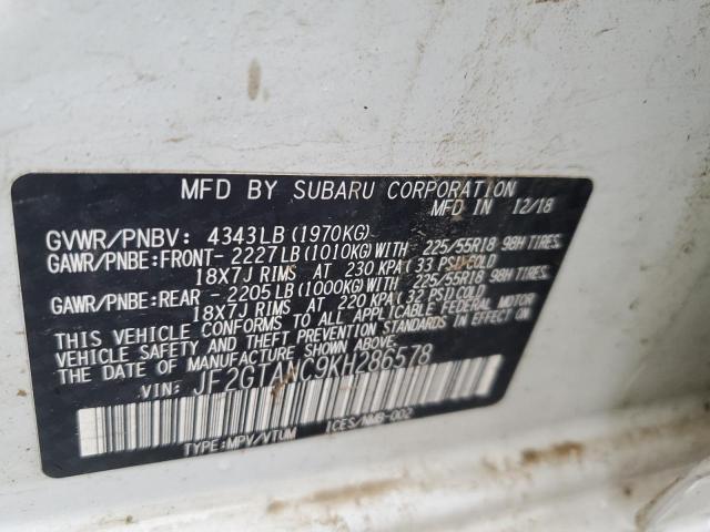 2019 Subaru Crosstrek Limited VIN: JF2GTANC9KH286578 Lot: 55136984