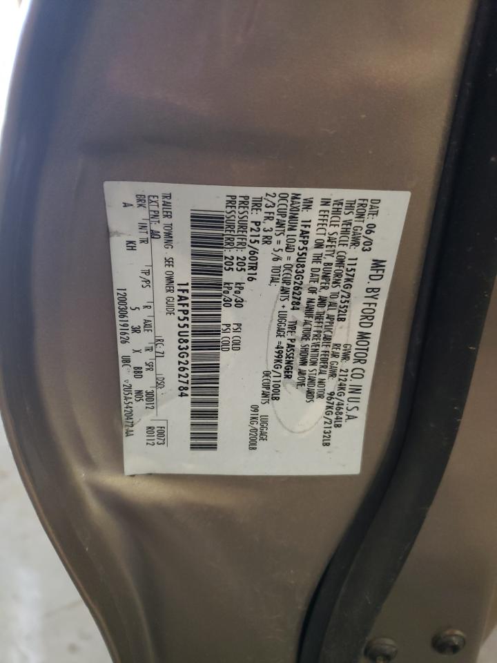 1FAFP55U83G262784 2003 Ford Taurus Ses