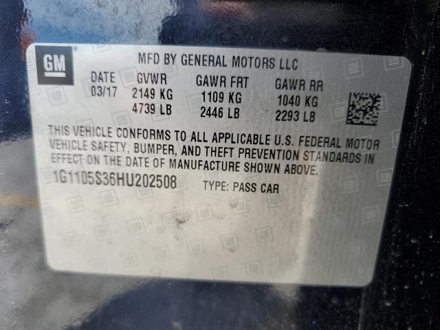 2017 CHEVROLET IMPALA LT - 1G1105S36HU202508