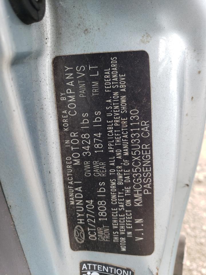 KMHCG35CX5U331130 2005 Hyundai Accent Gs