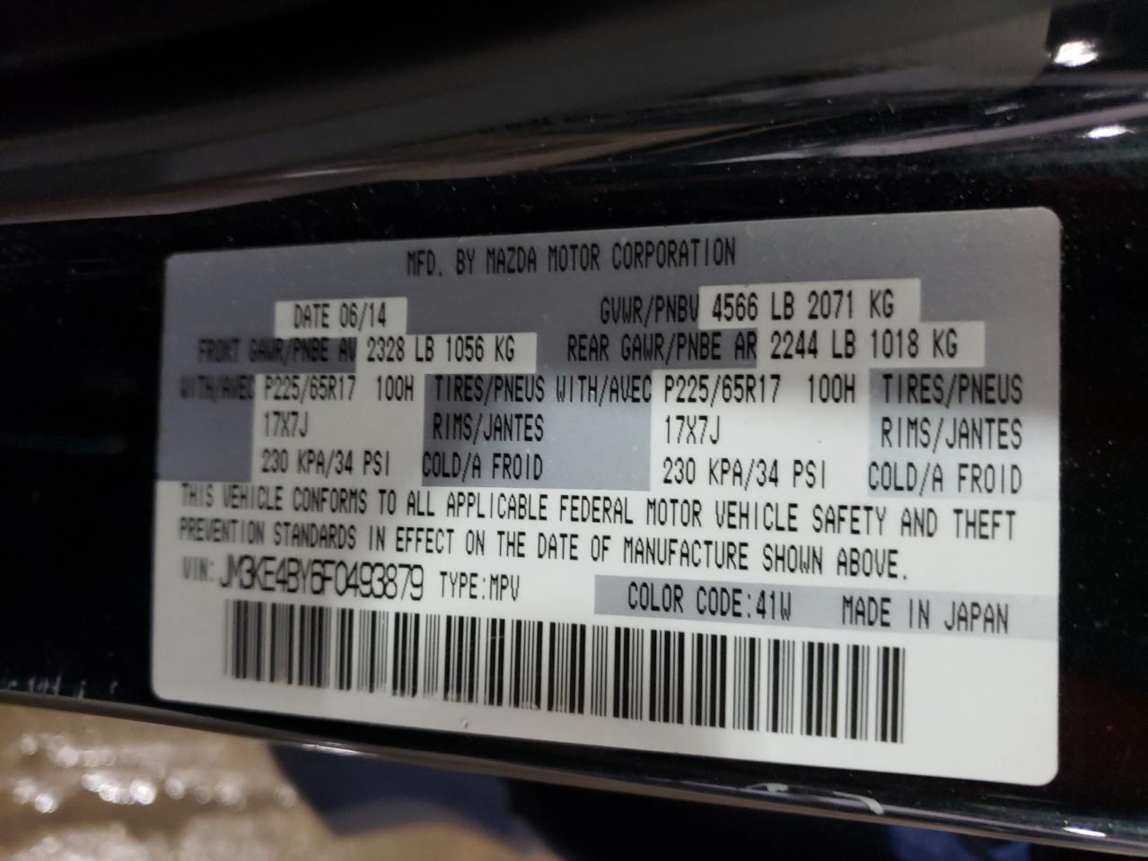 JM3KE4BY6F0493879 2015 Mazda Cx-5 Sport