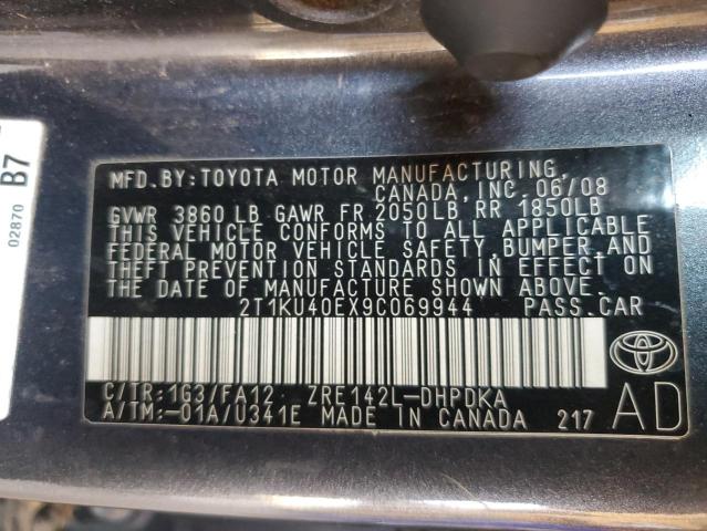 2009 Toyota Corolla Matrix VIN: 2T1KU40EX9C069944 Lot: 56320594