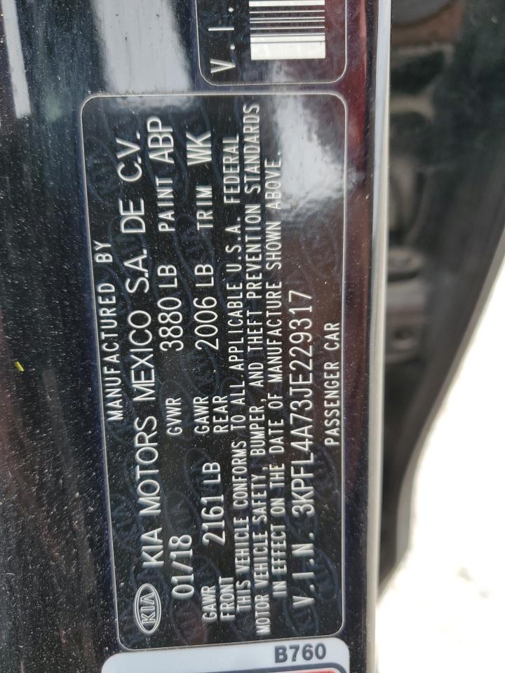 3KPFL4A73JE229317 2018 Kia Forte Lx