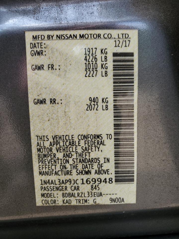 1N4AL3AP9JC169948 NISSAN ALTIMA 2018