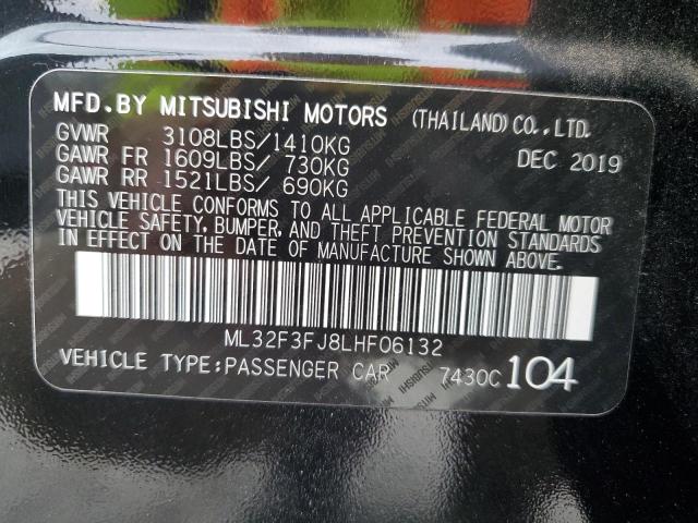 2020 Mitsubishi Mirage G4 Es VIN: ML32F3FJ8LHF06132 Lot: 56409644