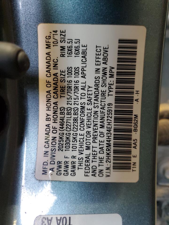 2HKRM4H34EH725919 2014 Honda Cr-V Lx