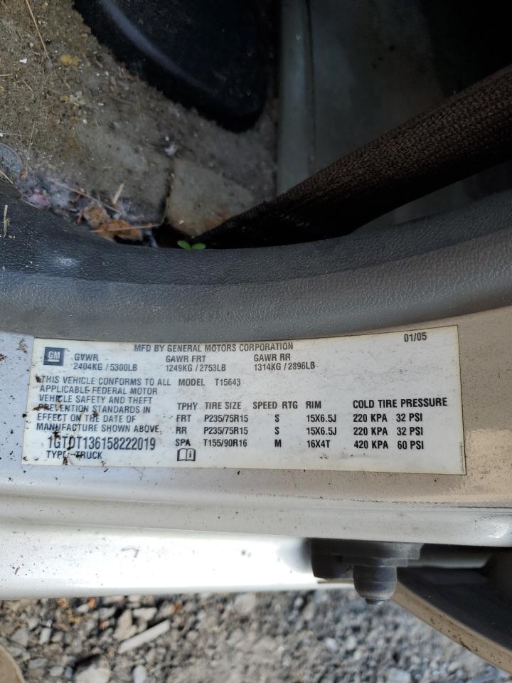 1GTDT136158222019 2005 GMC Canyon