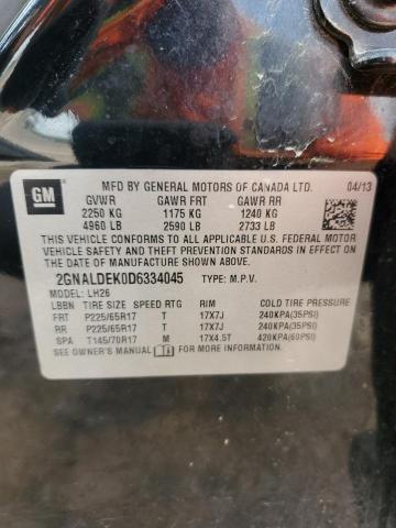 2013 Chevrolet Equinox Lt VIN: 2GNALDEK0D6334045 Lot: 53609614