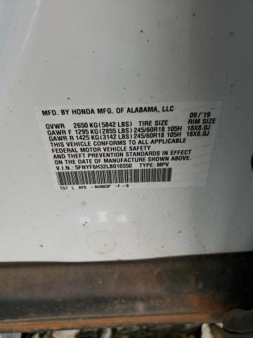 2020 Honda Pilot Ex VIN: 5FNYF6H32LB016550 Lot: 56483884