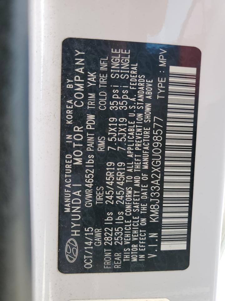 KM8J33A2XGU098577 2016 Hyundai Tucson Limited