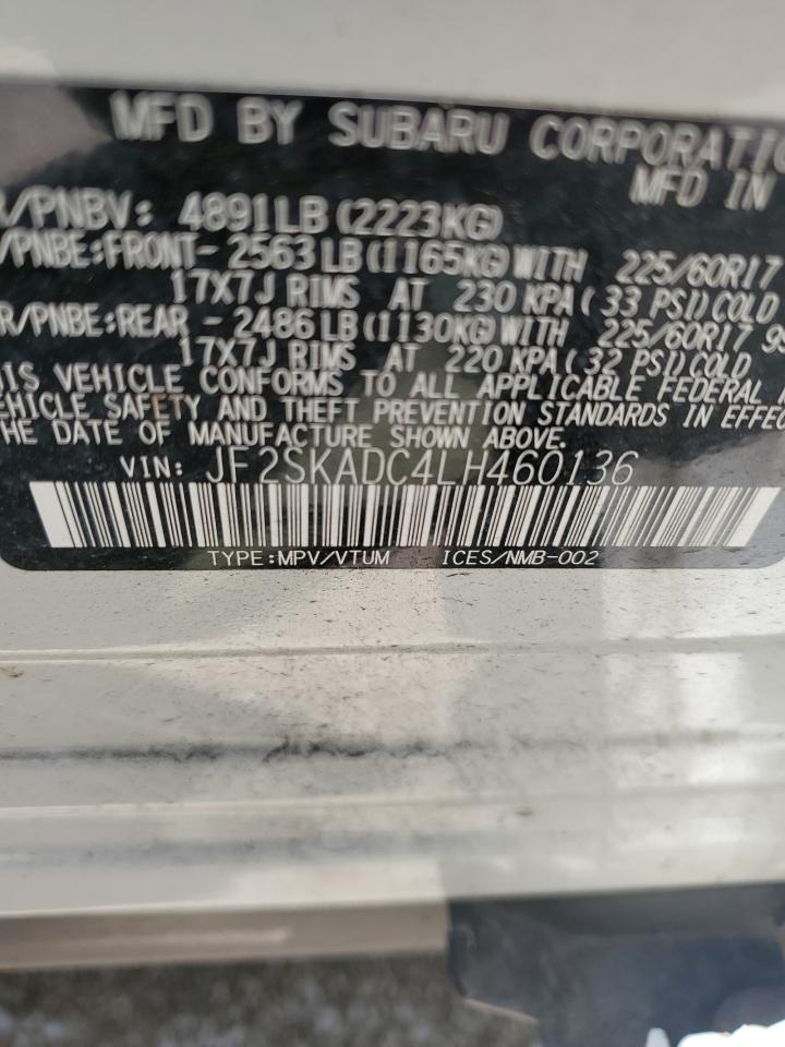JF2SKADC4LH460136 2020 Subaru Forester
