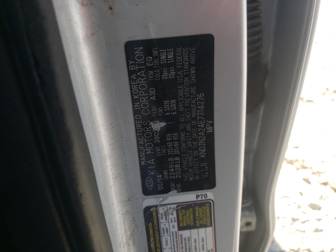 KNDJN2A24E7714276 2014 Kia Soul