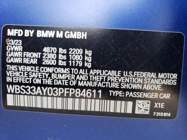 2023 BMW M3 COMPETI - WBS33AY03PFP84611