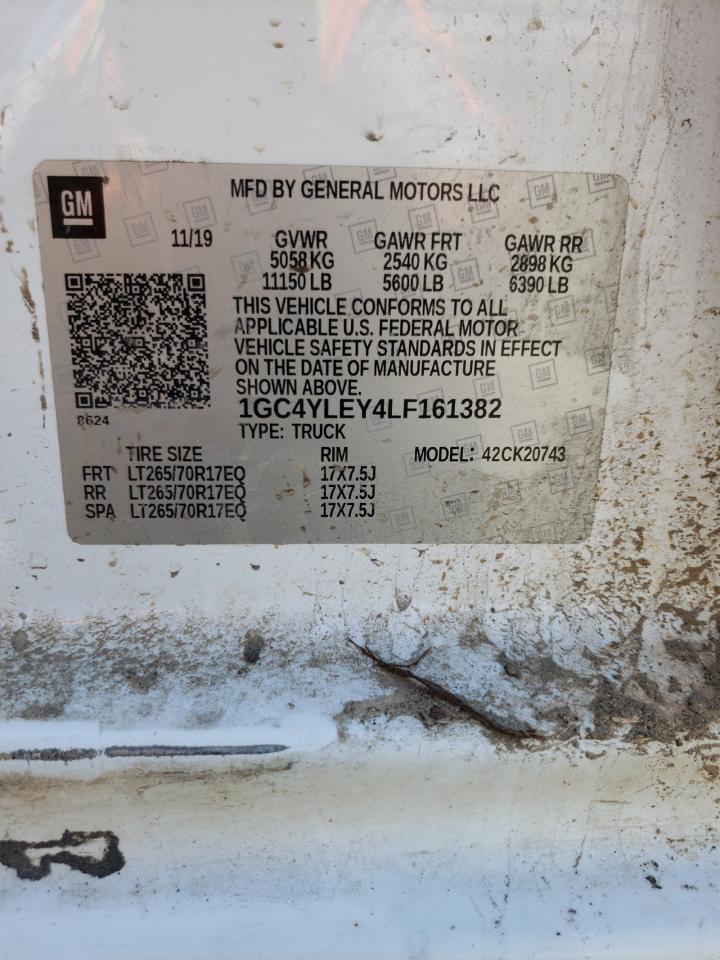 1GC4YLEY4LF161382 CHEVROLET ALL Models 2020