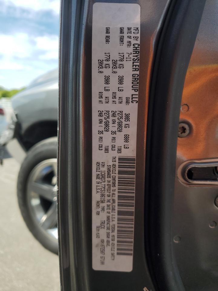 1C6RD7LT7CS106150 2012 Dodge Ram 1500 Slt