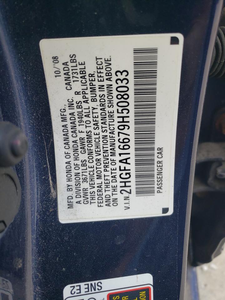 2HGFA16679H508033 2009 Honda Civic Lx-S