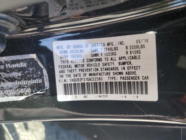 2016 HONDA ACCORD LX - 1HGCR2F37GA222380